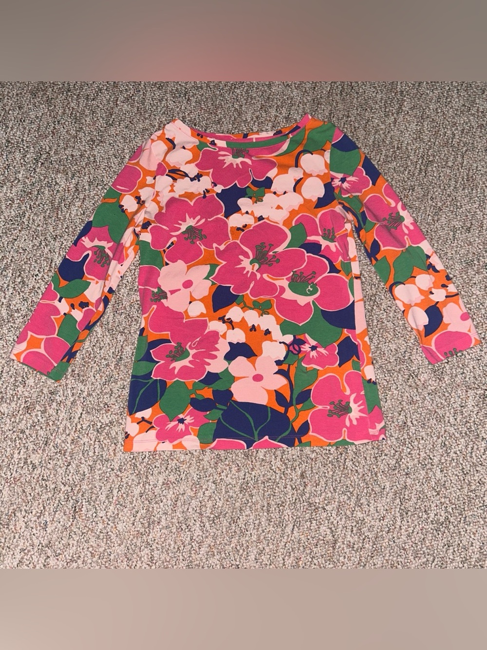 Talbots Floral Long-Sleeve Top